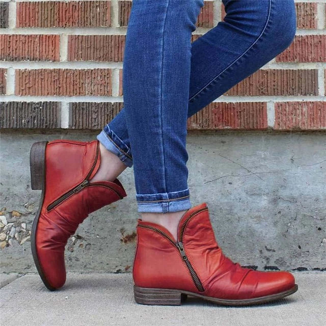 Women's Amalah - Elegant Ankle Boots for Every Occasion - Red