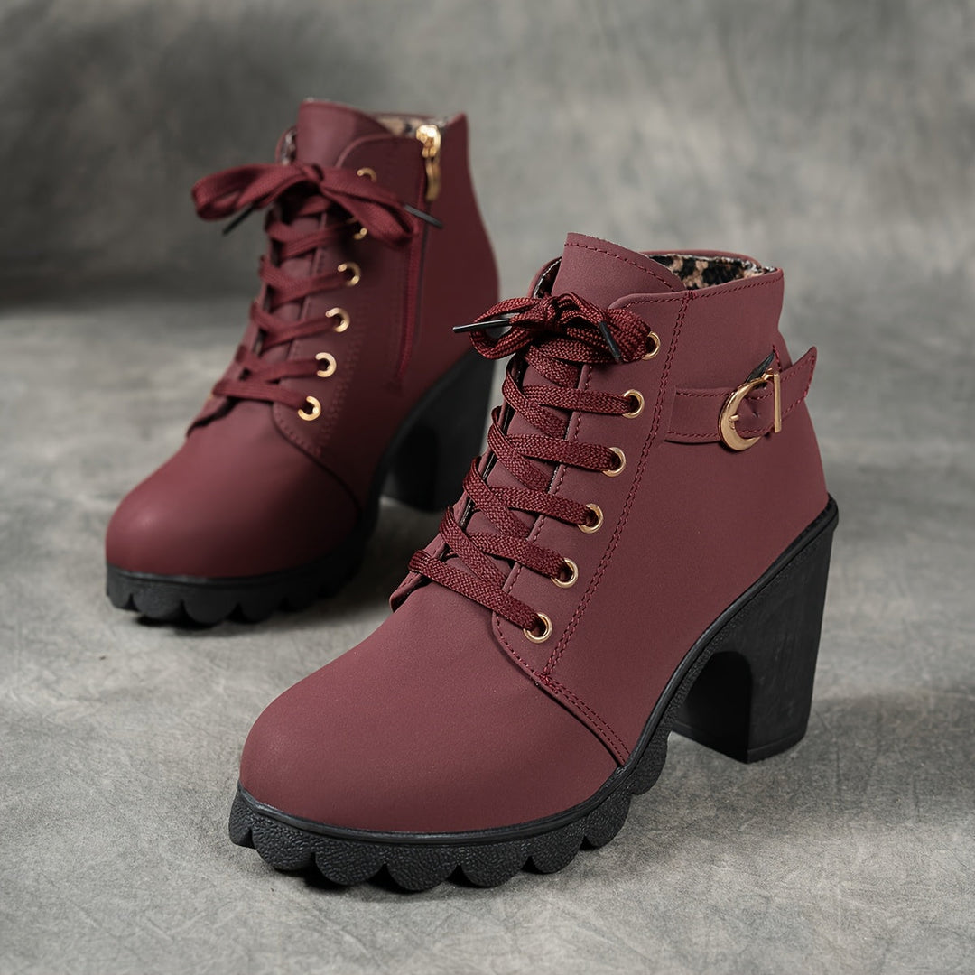 Women's Ankle Boots with Block Heel