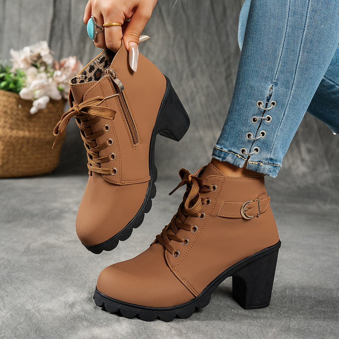 Women's Ankle Boots with Block Heel – view 7