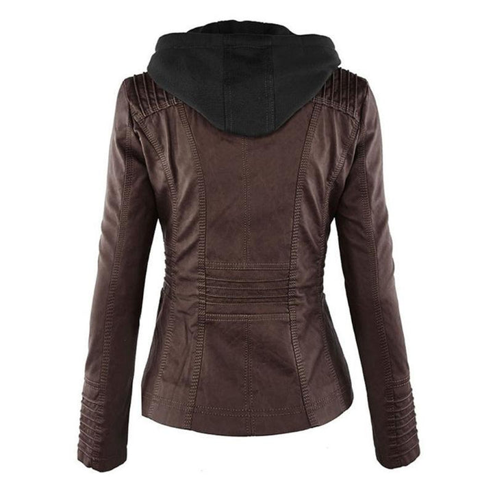 Women's Biker Jacket with Removable Hood - photo 11