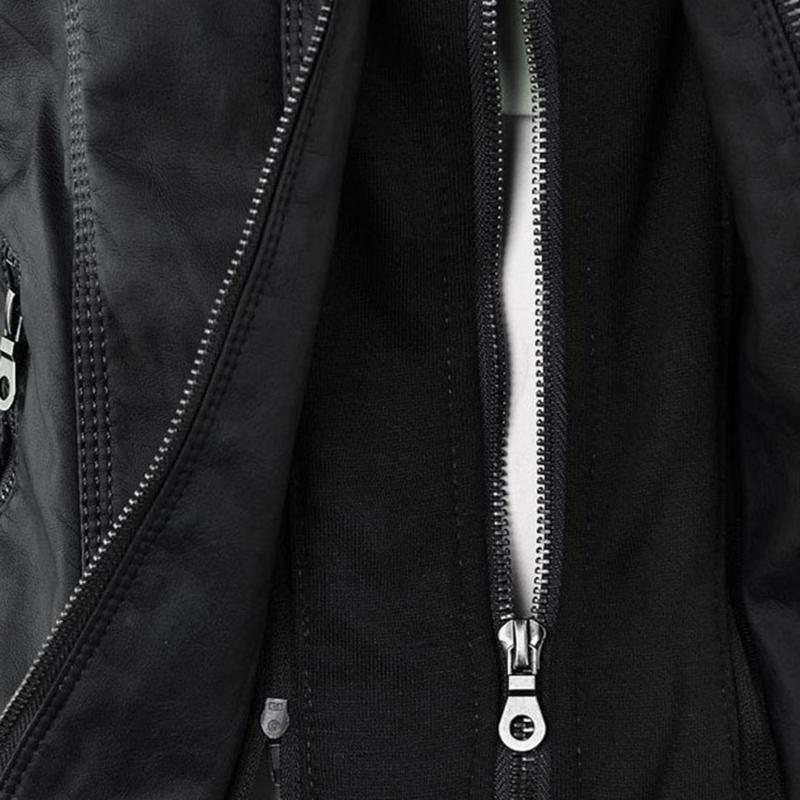 Women's Biker Jacket with Removable Hood - photo 15