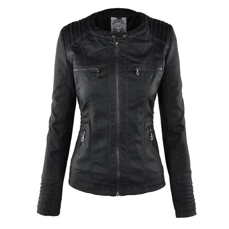 Women's Biker Jacket with Removable Hood - photo 8