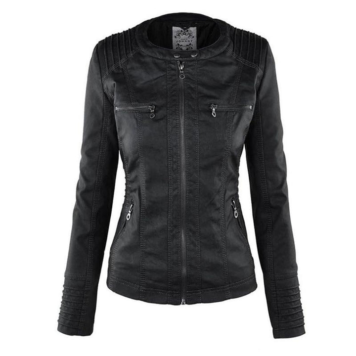 Women's Biker Jacket with Removable Hood - photo 8
