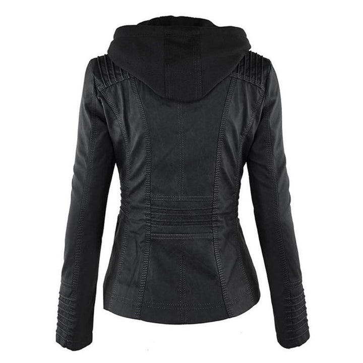 Women's Biker Jacket with Removable Hood - photo 9