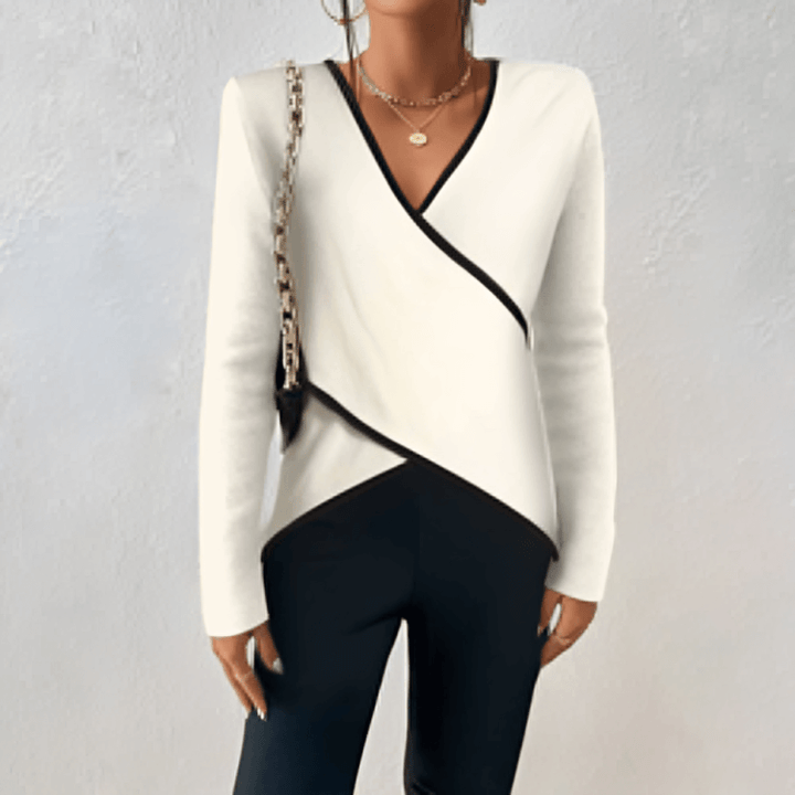 Women's Blouse with a Wrap Front