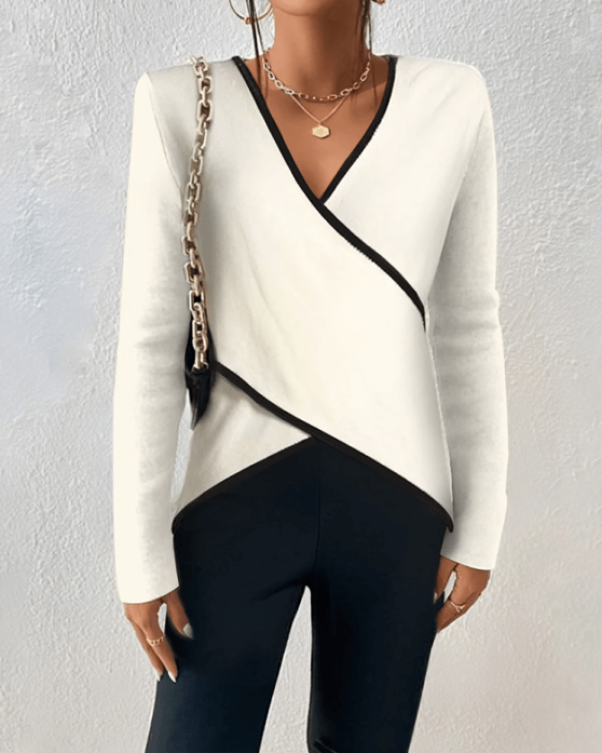 Women's Blouse with a Wrap Front