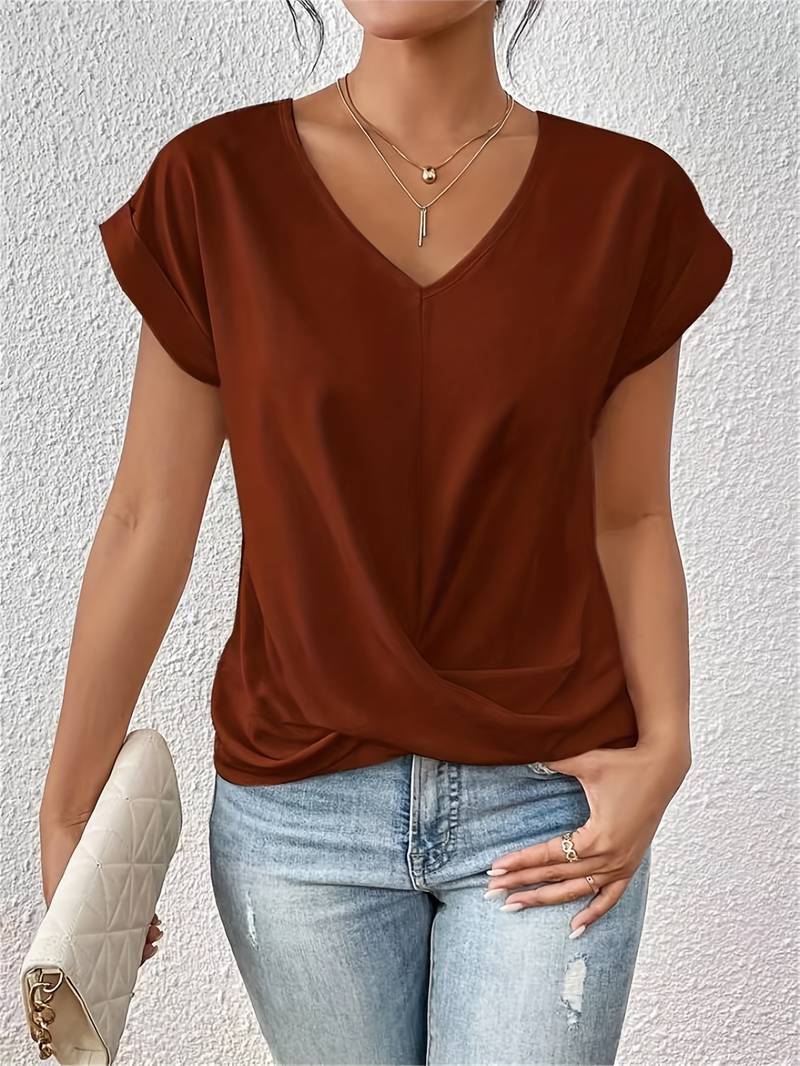 Women's Blouse with Short Sleeves