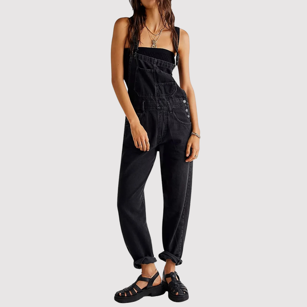 Women's Boyfriend Fit Denim Dungarees - photo 4