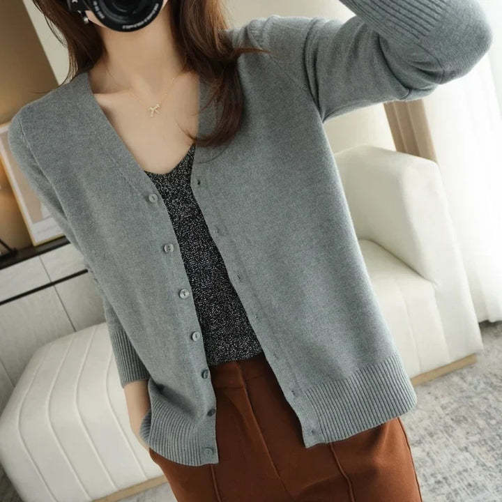 Women's Button Front Cardigan in Sixteen Colours - photo 10