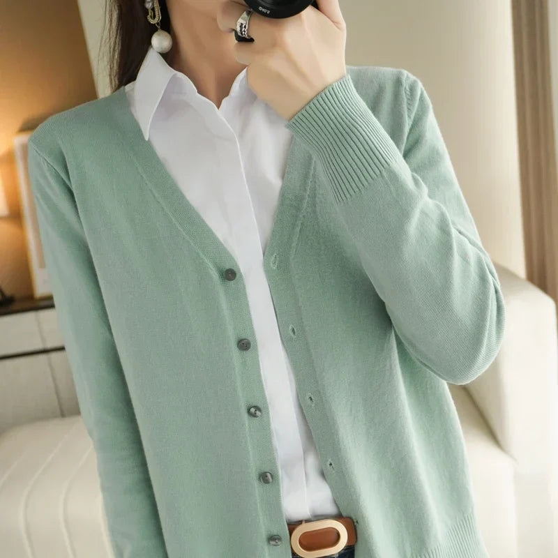 Women's Button Front Cardigan in Sixteen Colours - photo 12