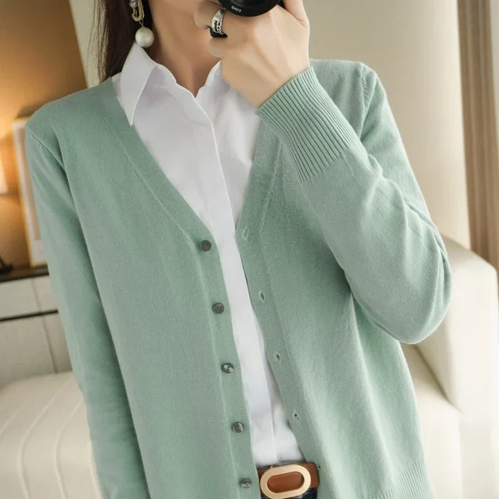 Women's Button Front Cardigan in Sixteen Colours - photo 12