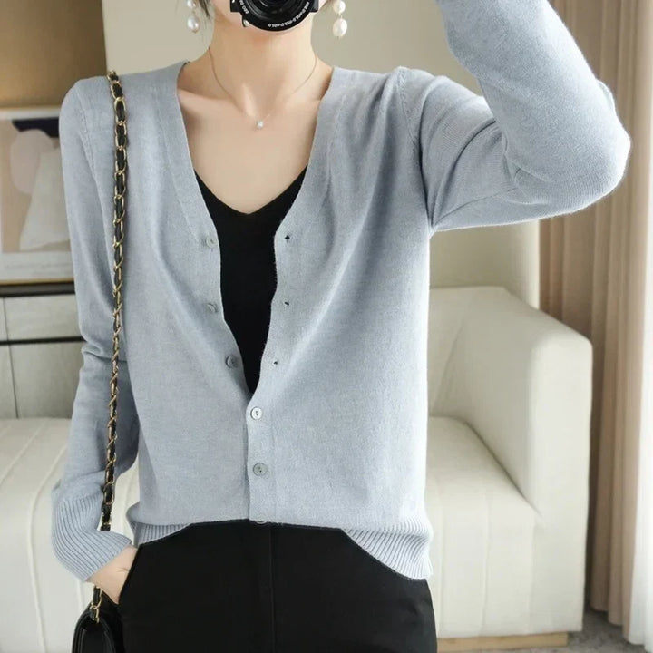Women's Button Front Cardigan in Sixteen Colours - photo 14