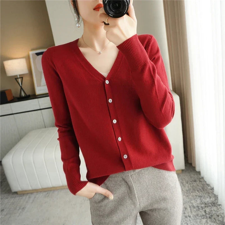 Women's Button Front Cardigan in Sixteen Colours - photo 15