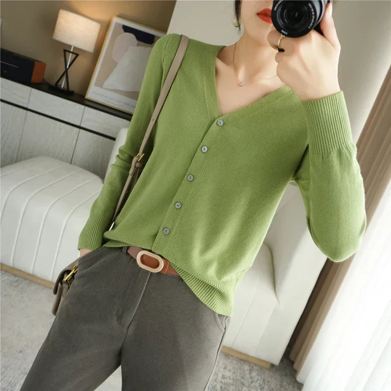 Women's Button Front Cardigan in Sixteen Colours - photo 16