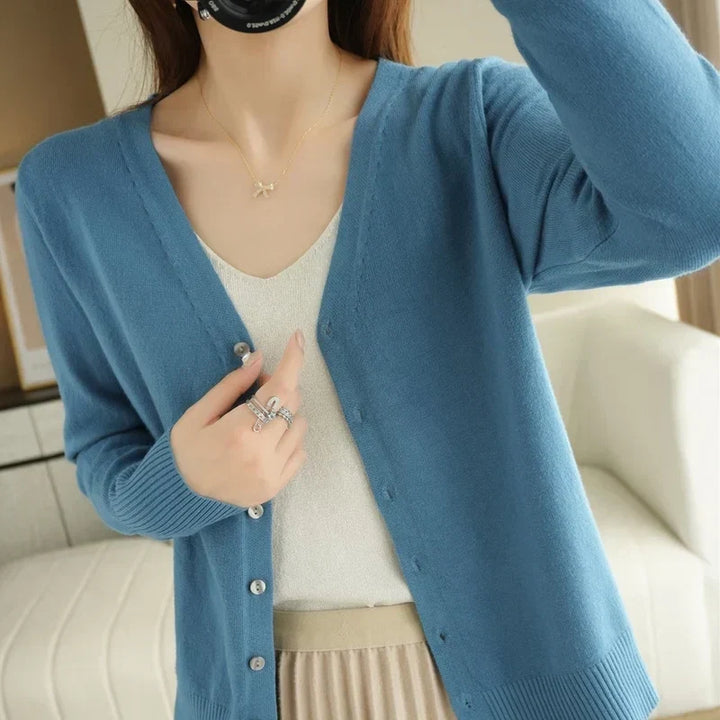 Women's Button Front Cardigan in Sixteen Colours - photo 18