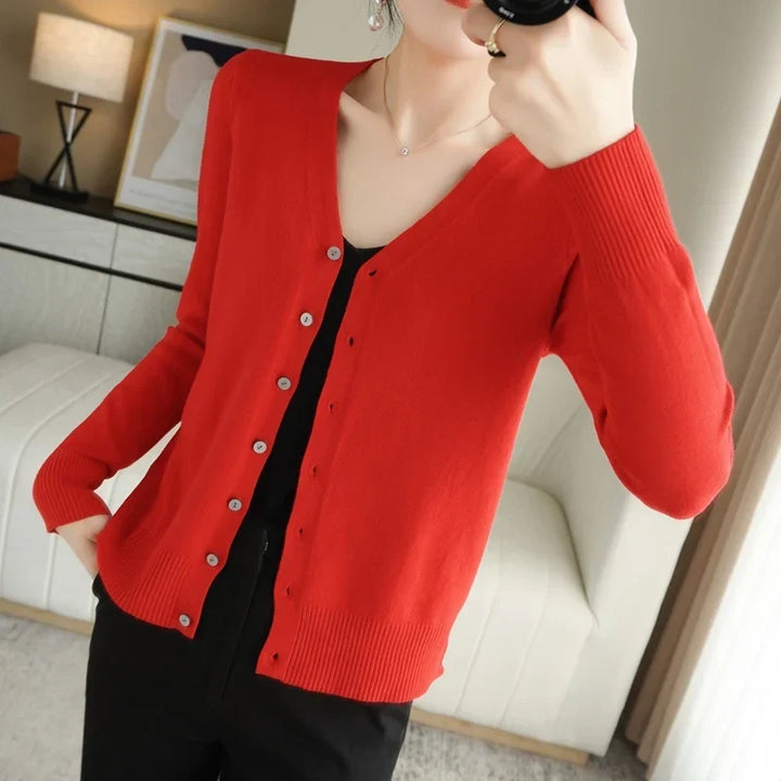Women's Button Front Cardigan in Sixteen Colours - photo 2