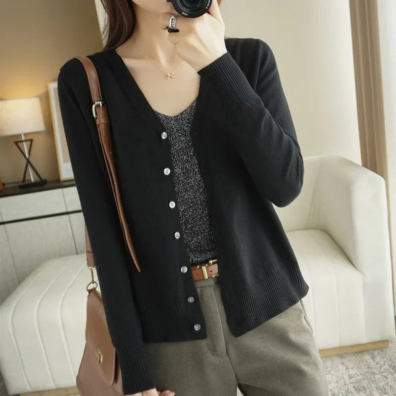 Women's Button Front Cardigan in Sixteen Colours - photo 21