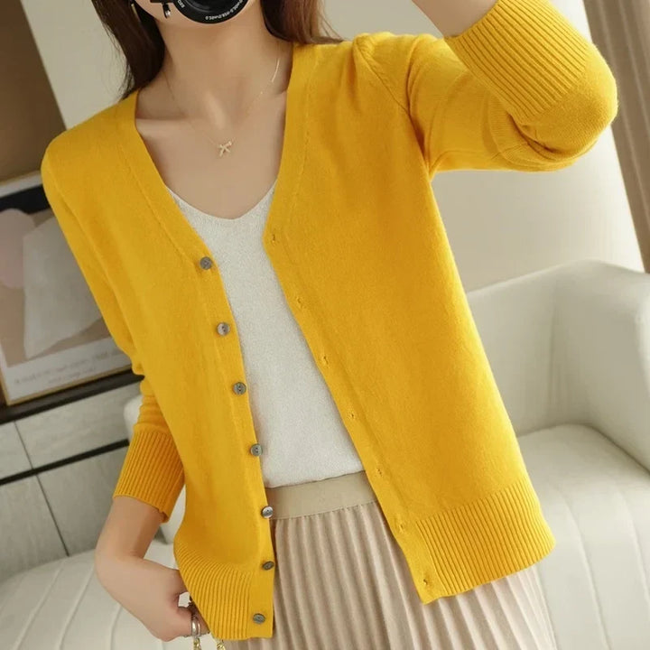 Women's Button Front Cardigan in Sixteen Colours - photo 5