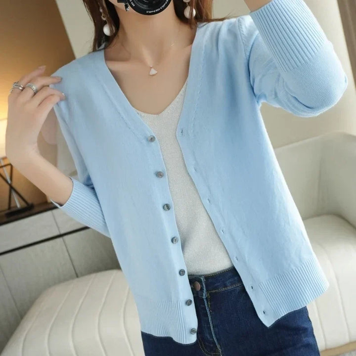 Women's Button Front Cardigan in Sixteen Colours - photo 8