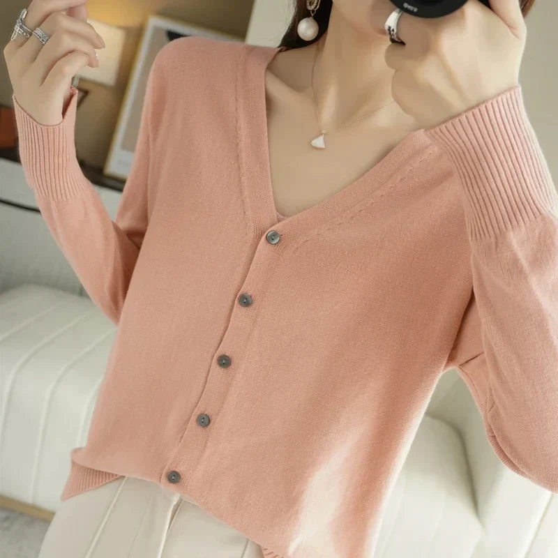 Women's Button Front Cardigan in Sixteen Colours - photo 9