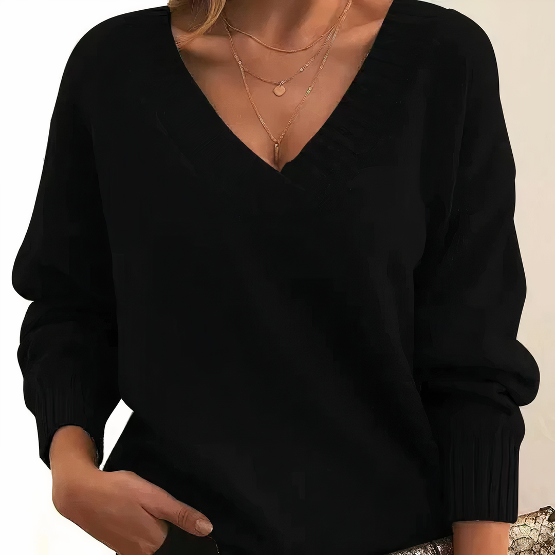 Robyn - Women's Cashmere Blend V Neck Jumper