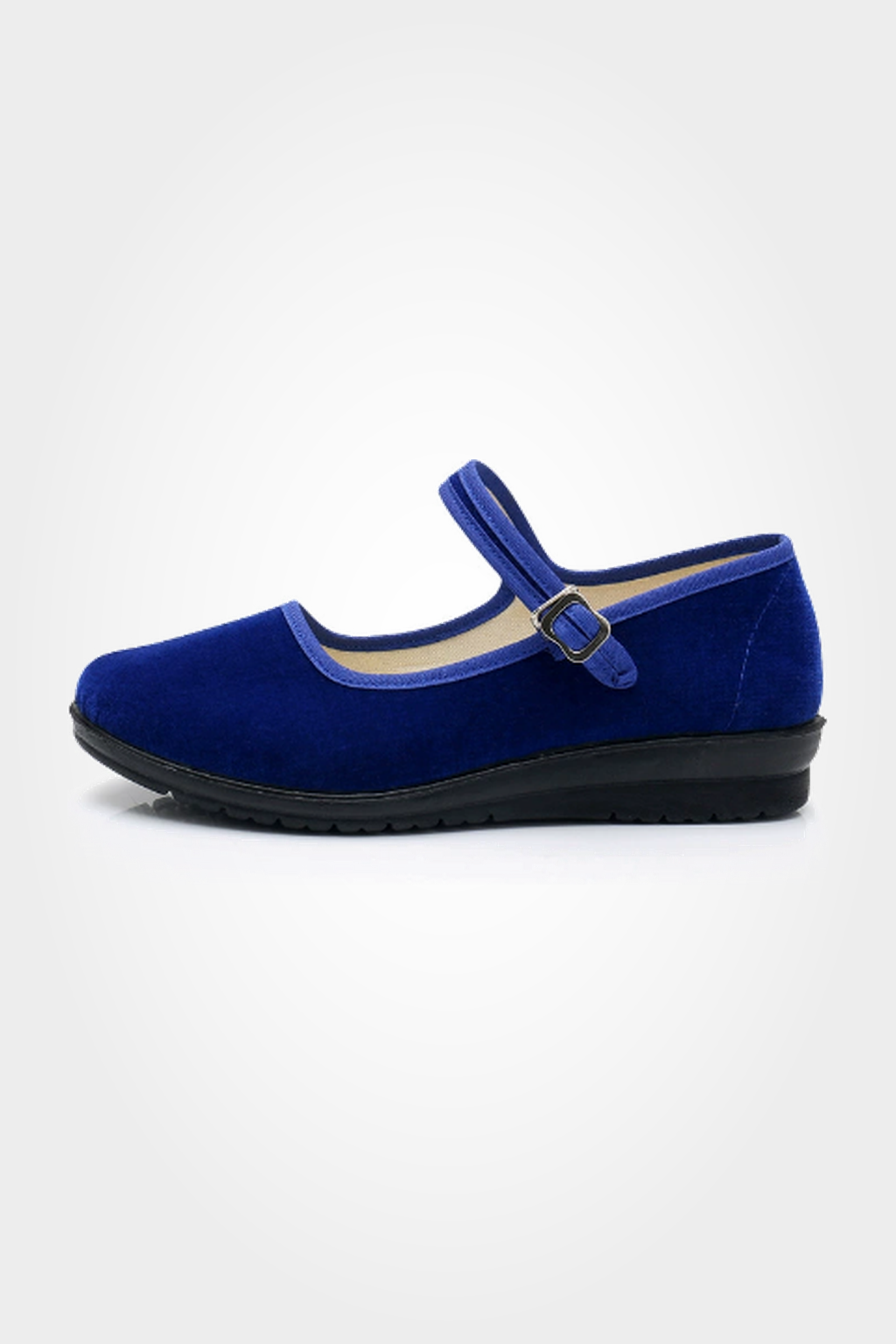 Women's Classic Mary Jane Flats with Soft Comfort Style - Blue