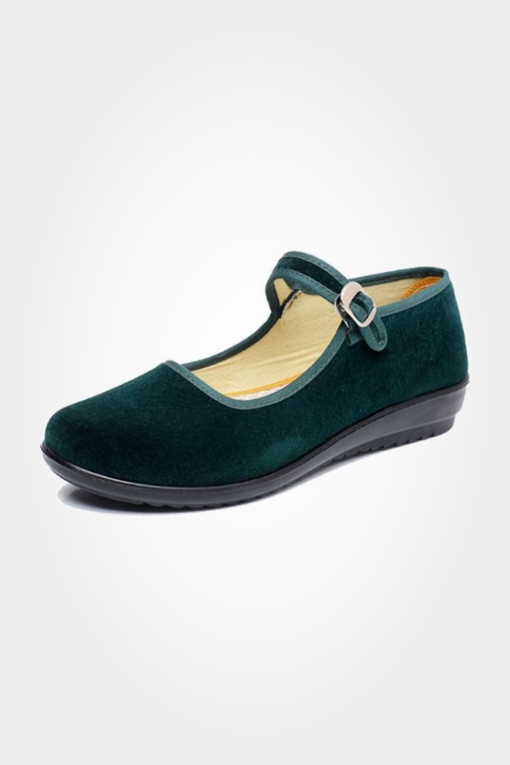 Women's Classic Mary Jane Flats with Soft Comfort Style - Green