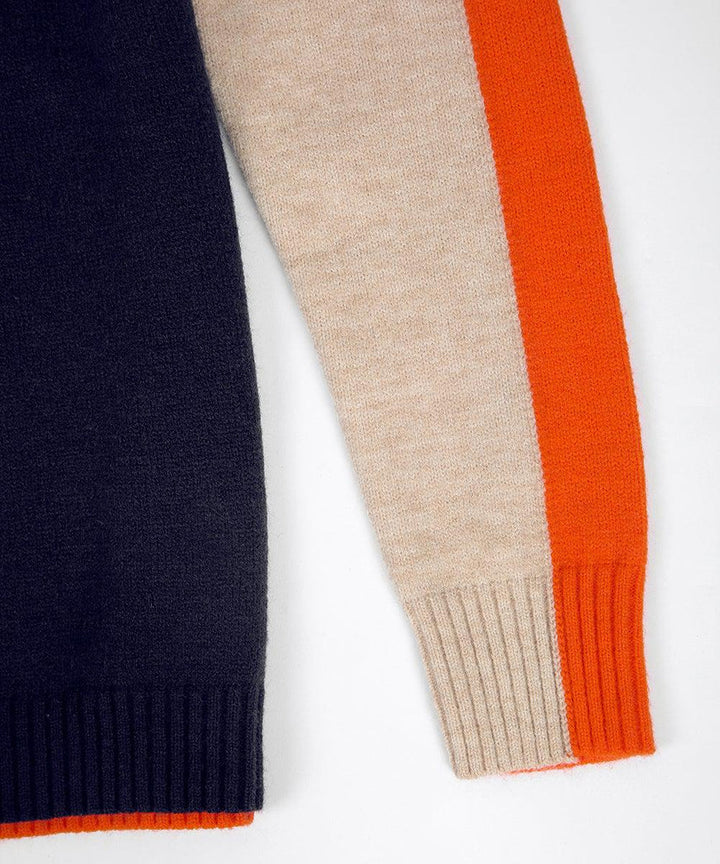 Women's Colour Block Jumper with Crew Neck - photo 7