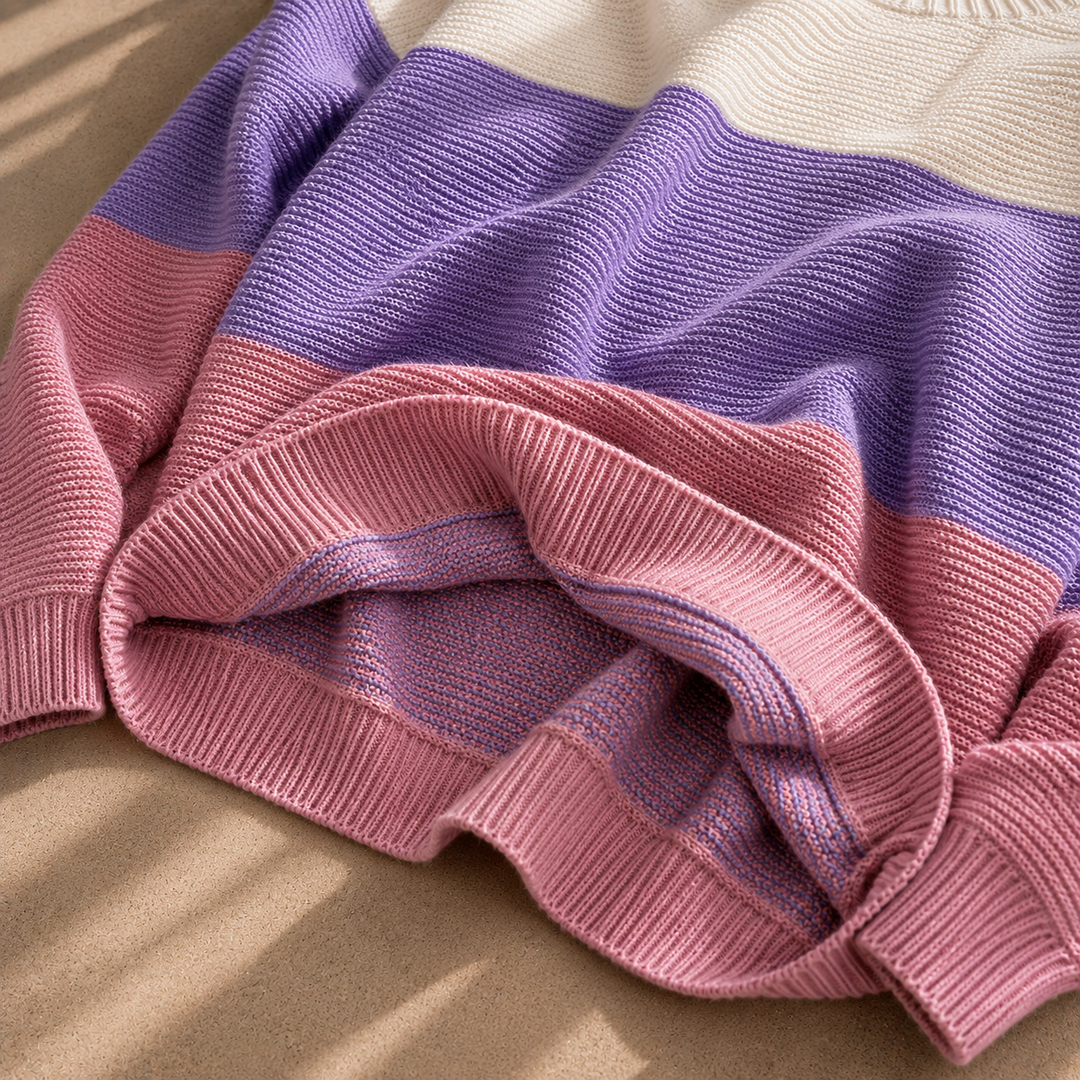 Women's Colour Block Oversized Jumper