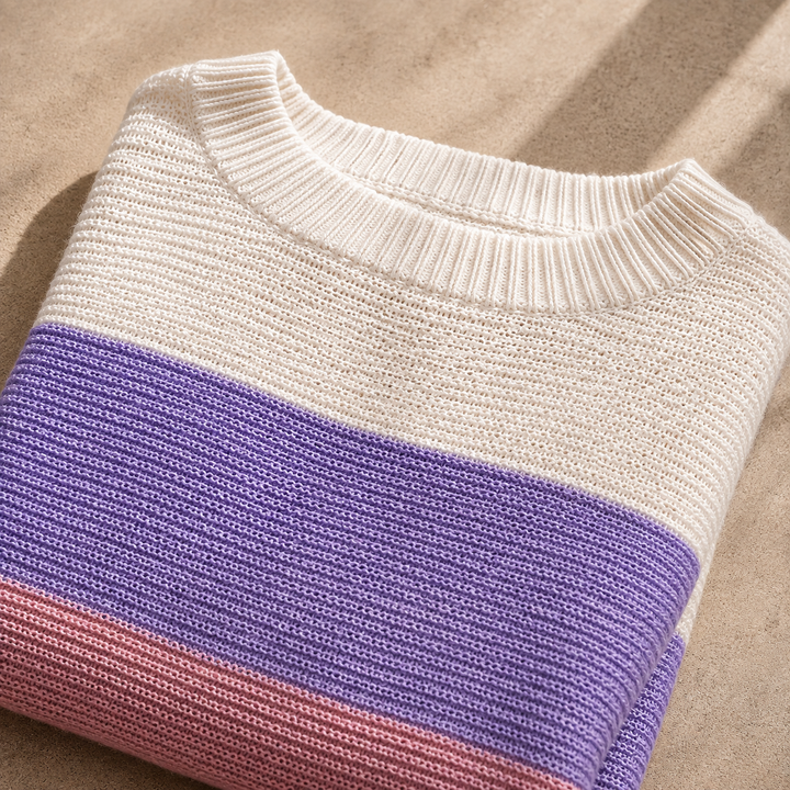 Women's Colour Block Oversized Jumper