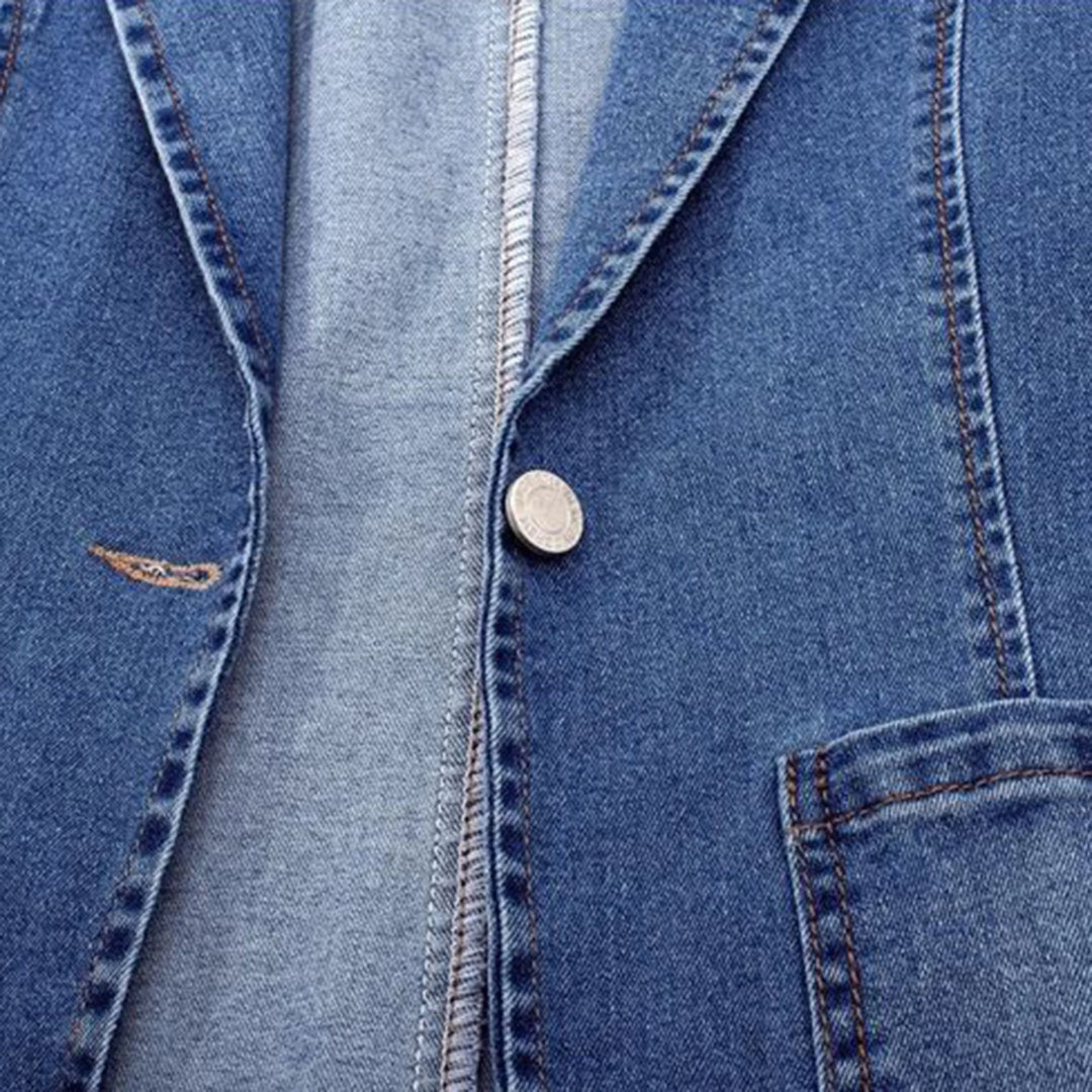 Women's Denim Classic Tailored Button-Up Jacket - photo 2