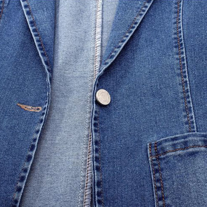 Women's Denim Classic Tailored Button-Up Jacket - photo 2