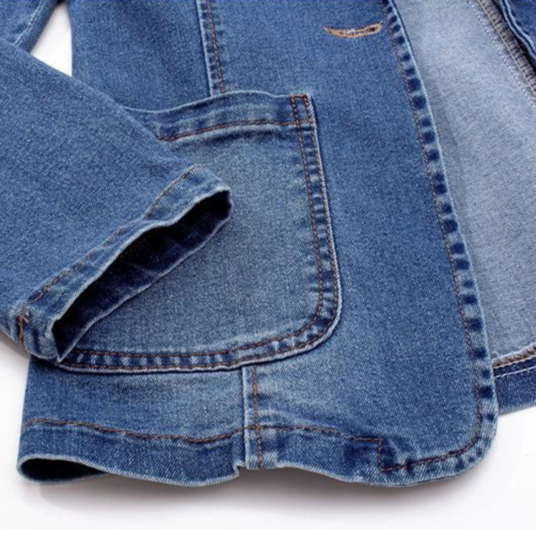 Women's Denim Classic Tailored Button-Up Jacket - photo 3