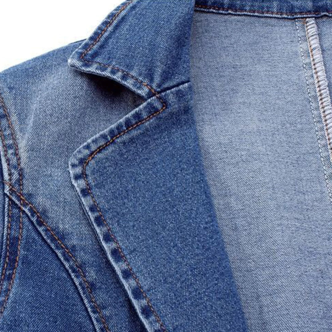 Women's Denim Classic Tailored Button-Up Jacket - photo 4