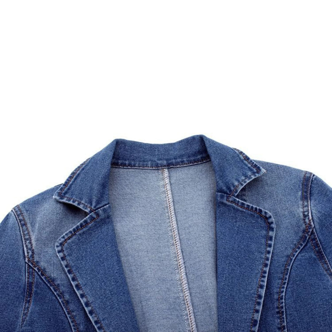 Women's Denim Classic Tailored Button-Up Jacket - photo 5