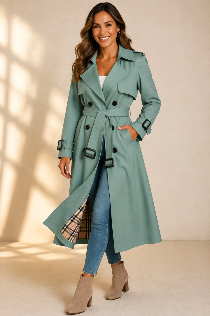 Camila | Women's Double-Breasted Belted Long Trench Coat