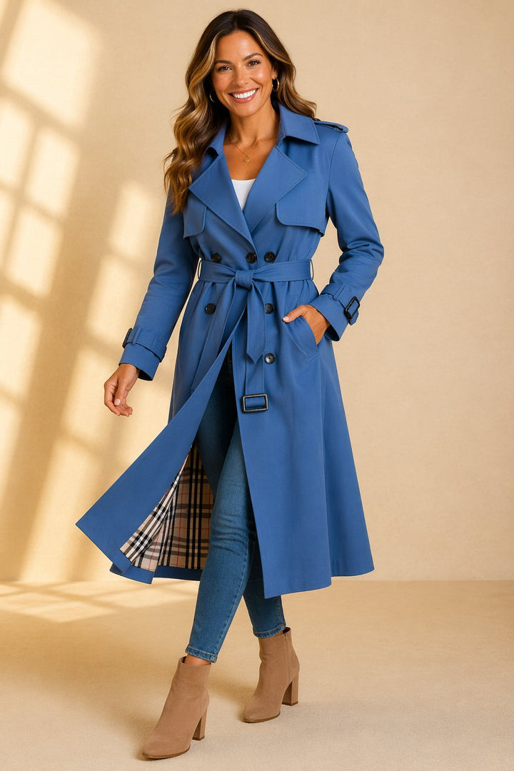 Camila | Women's Double-Breasted Belted Long Trench Coat