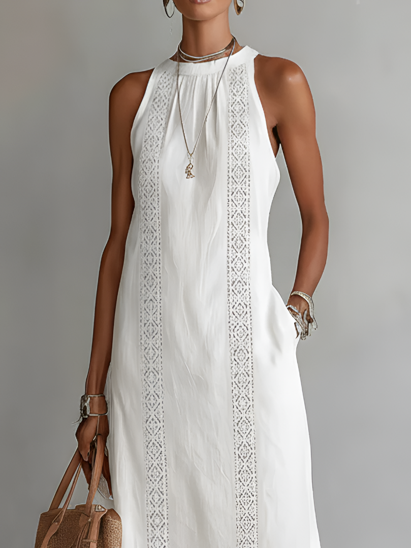 Women's Embroidered Maxi Dress with Side Slits - photo 9