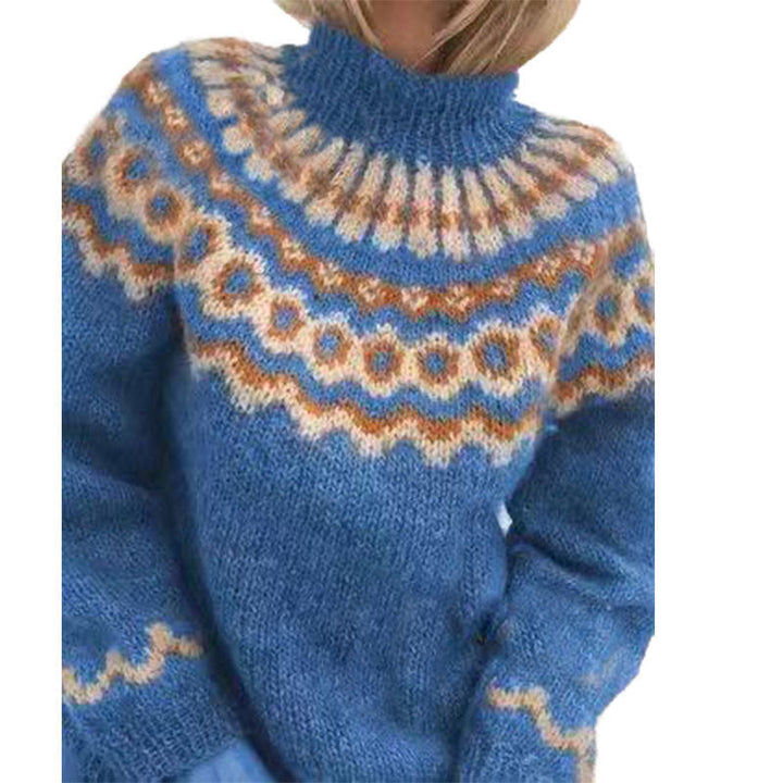 Anne - Women's Fair Isle Christmas Jumper with Turtleneck
