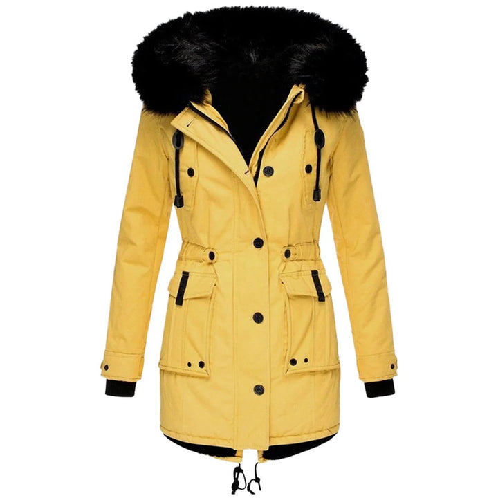Women's Faux Fur Hooded Trench Coat – view 2