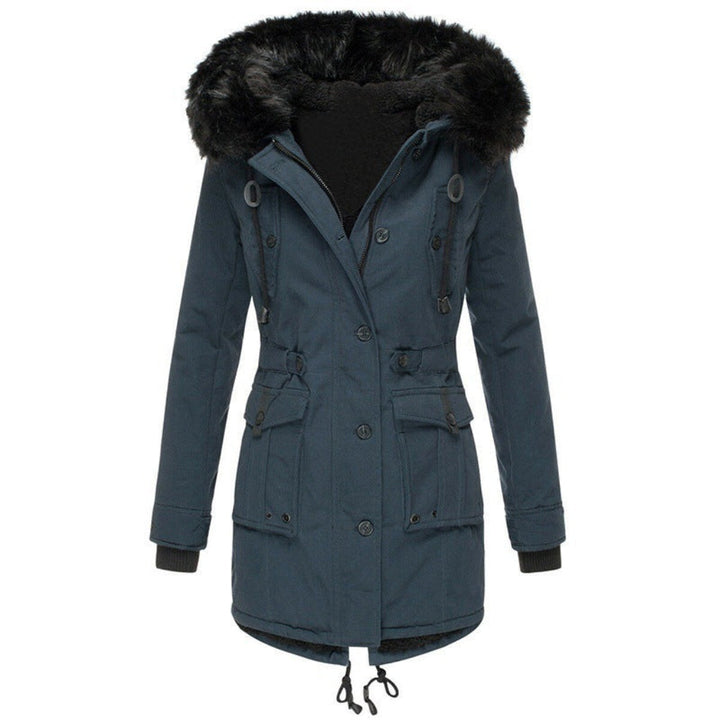 Women's Faux Fur Hooded Trench Coat – view 6
