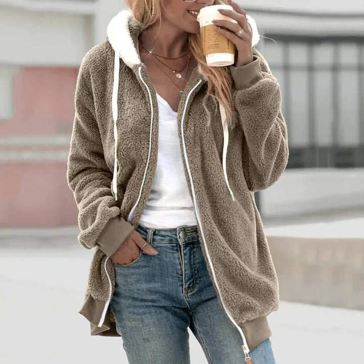 Women's Fleece Jacket with Sherpa Lined Hood - photo 8