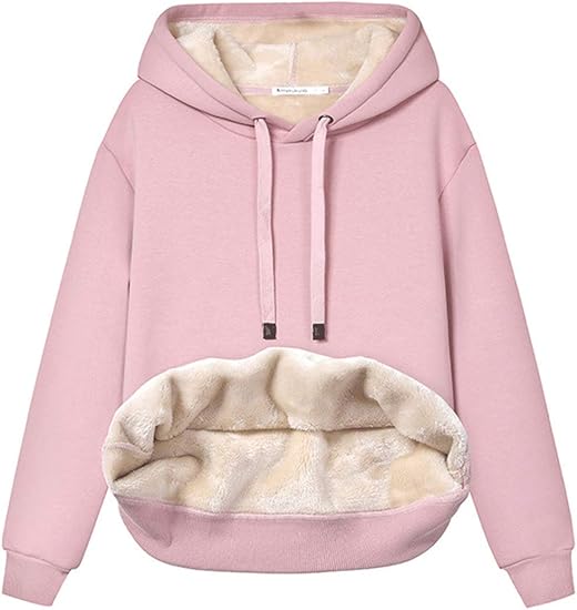 Women's Fleece-Lined Hoodie with Drawstring Hood – view 10