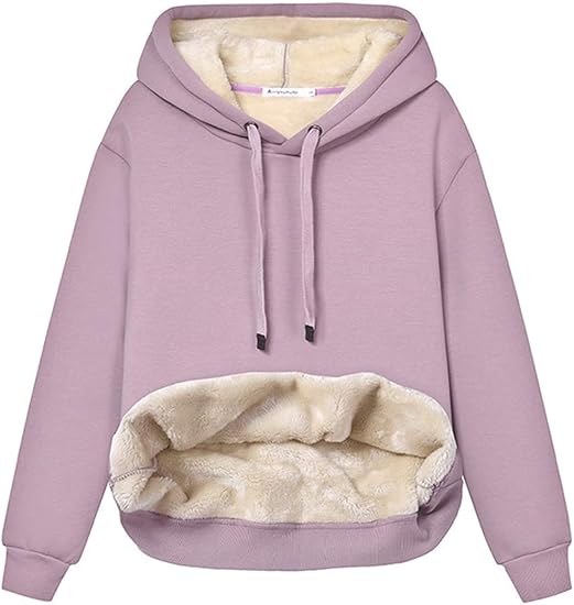Women's Fleece-Lined Hoodie with Drawstring Hood – view 11