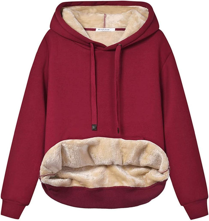 Women's Fleece-Lined Hoodie with Drawstring Hood – view 12