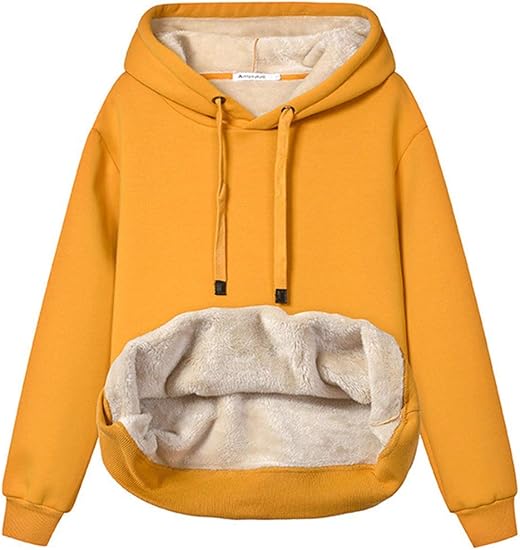 Women's Fleece-Lined Hoodie with Drawstring Hood – view 13