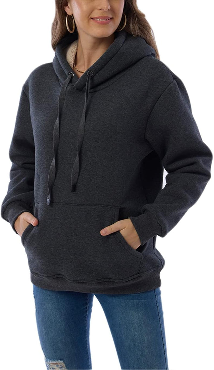 Women's Fleece-Lined Hoodie with Drawstring Hood – view 14