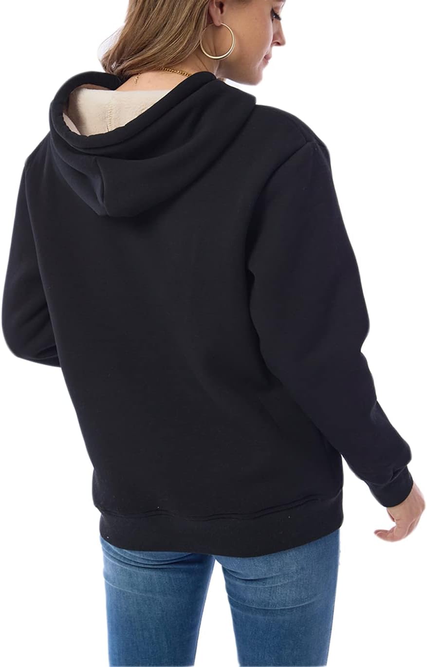Women's Fleece-Lined Hoodie with Drawstring Hood – view 20