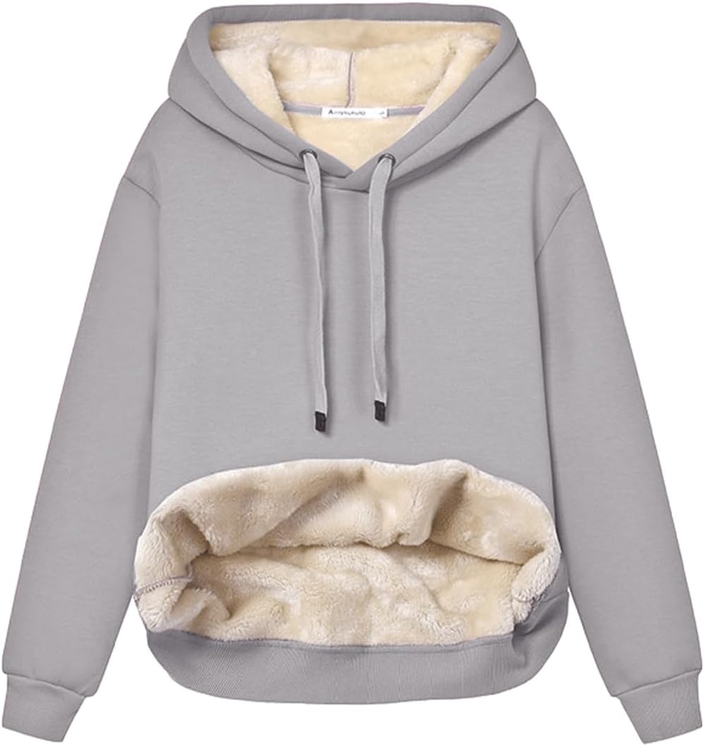 Women's Fleece-Lined Hoodie with Drawstring Hood – view 3
