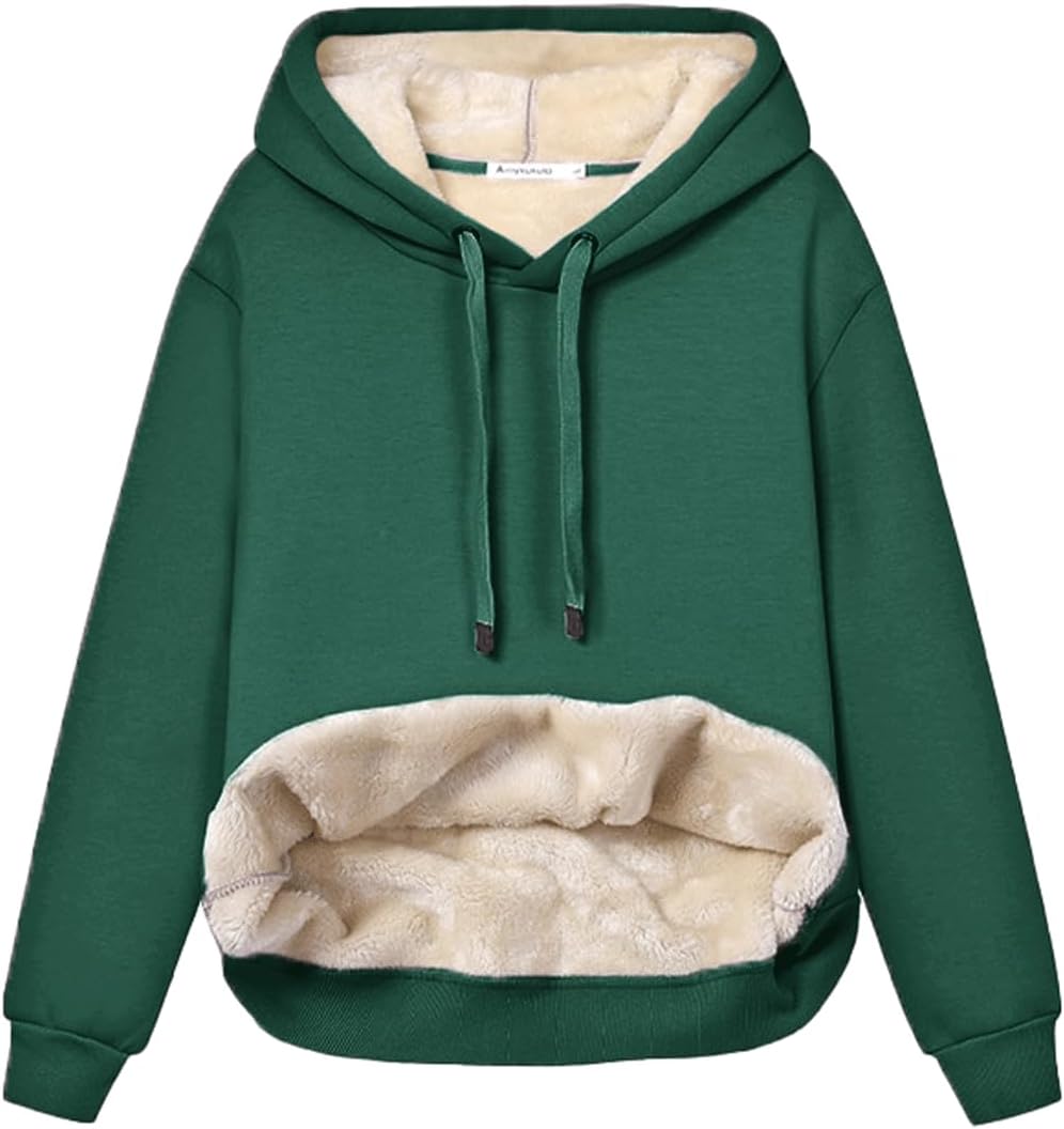Women's Fleece-Lined Hoodie with Drawstring Hood – view 4